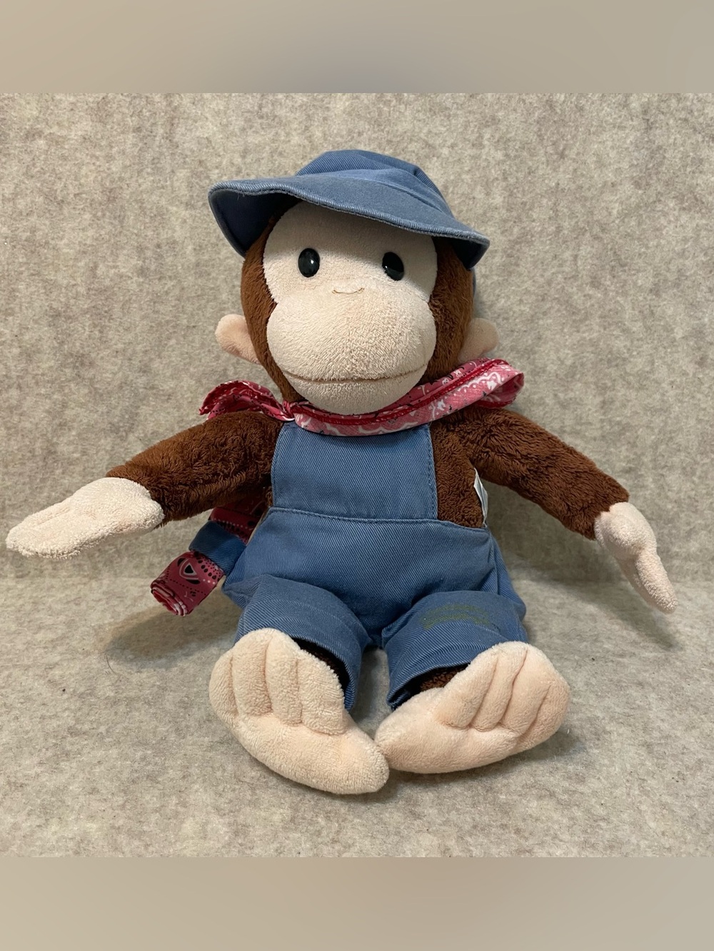 Curious George Train Conductor Plush by Applause bandana